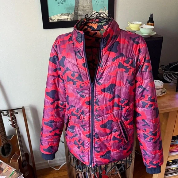 MOTHER “the two face” reversible Camouflage Puffer Jacket! - Picture 2 of 5